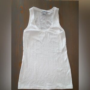 Tommy Bahama White Ribbed Tank Top